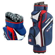 Load image into Gallery viewer, Ram Golf Premium Cart Bag with 14 Way Molded Organizer Divider Top - USA Flag