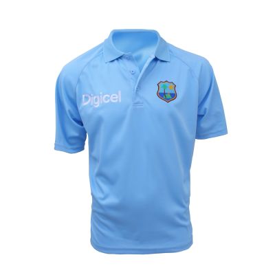 Woodworm West Indies Cricket Polo Shirt Blue Small