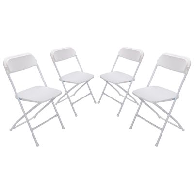 Palm Springs Heavy Duty Folding Plastic/Steel Chairs V2 – 4 PACK