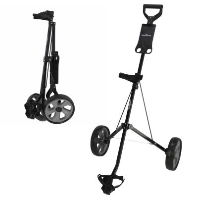 Caddymatic Golf i-Trac 2 Wheel Folding Golf Cart Black/Gray