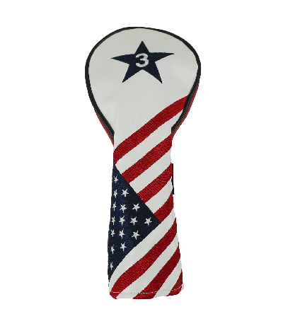 RAM GOLF USA STARS AND STRIPES PU LEATHER HEADCOVER For #3 FAIRWAY WOOD