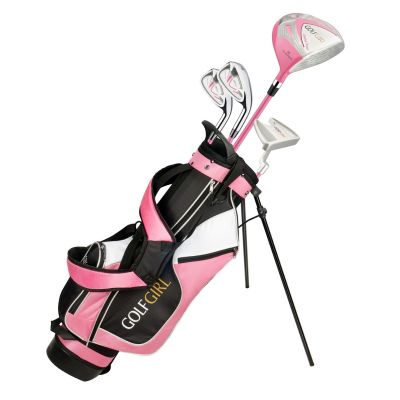 OPEN BOX Golf Girl Junior Girls Golf Set V3 with Pink Clubs and Bag, Ages 4-7, Right Hand