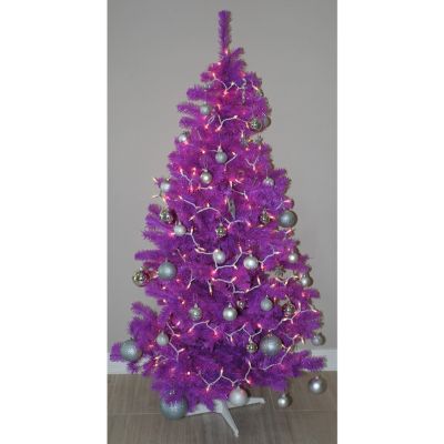 Homegear 6FT Artificial Purple Christmas Tree Xmas Decoration