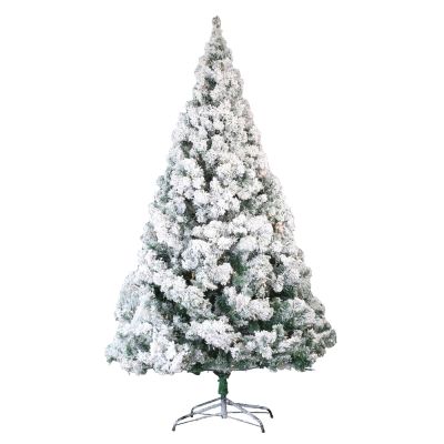 OPEN BOX Homegear 7.5ft Artificial Snow Dusted Christmas Tree 1250 tips with Metal Stand
