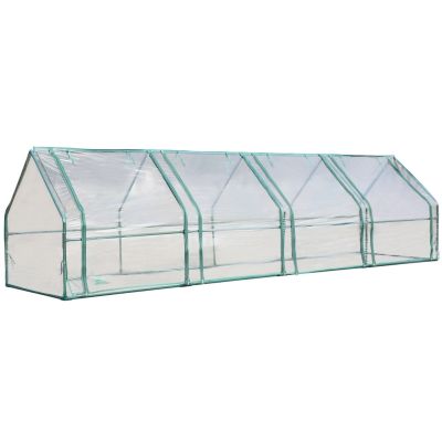 Palm Springs Gardening Cloche Tunnel Greenhouse with Roll Up Doors, 141.7x36x36-Inch, Waterproof Material Mini Hot House with UV Protection