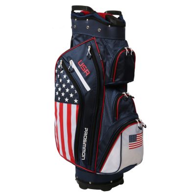 Prosimmon Golf DRK 14 Way Cart Bag, USA Flag
