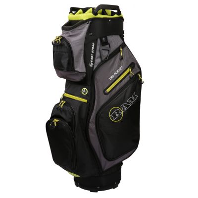 Ram Golf FX Deluxe Golf Cart Bag with 14 Way Dividers Black/Grey/Neon