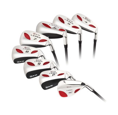 Ram Golf Laser Graphite Hybrid Irons Set 4-SW (8 Clubs) - Mens Left Hand - Senior Flex
