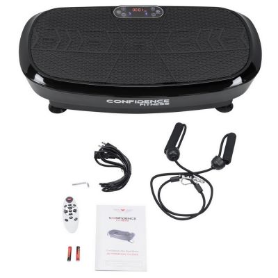Confidence Fitness Vibration Plate Trainer 3D Dual Motor Exercise Machine Black
