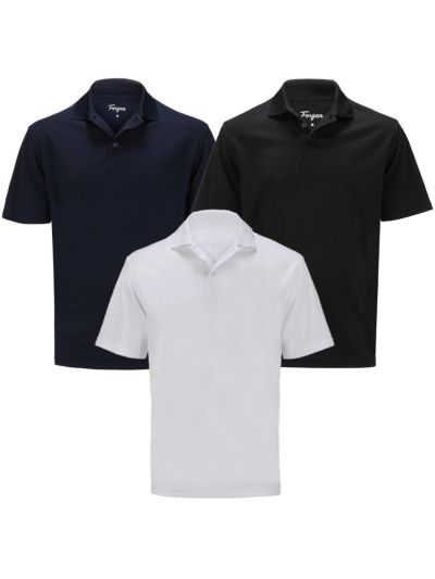 Forgan of St Andrews Premium Performance Golf Polo Shirts 3 Pack - Mens
