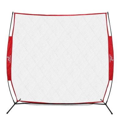 OPEN BOX Wodoworm 7ft x 7ft Quick Up Sports Bow Frame and Net - Practice/Protective Net Screen for Baseball, Softball and Other Sports