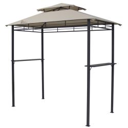 Palm Springs Outdoor Deluxe 8FT Double-Tier Barbecue Canopy / BBQ Grill Tent